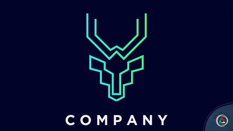 طراحی لوگو هندسی گوزن