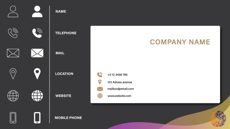 آدرس شبکه های اجتماعی روی کارت ویزیت درج شود