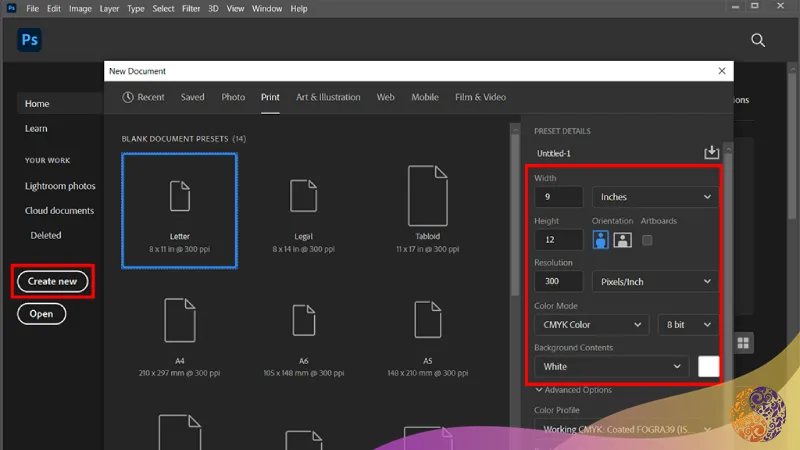 فرمت فایل نهایی و تنظیمات چاپ